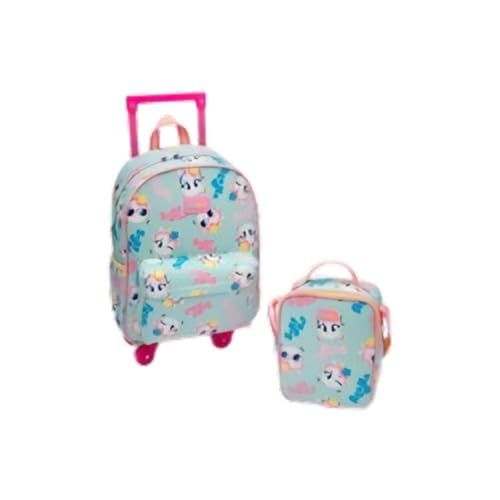 PUKET - Kit Escolar Puket Mochila e Lancheira Uni Aloha Verde-água