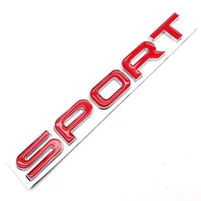 Image of Metal Limited Red Sport Lettering Tailgate Boot Lid Emblem Badge for Range Rover (Silver)