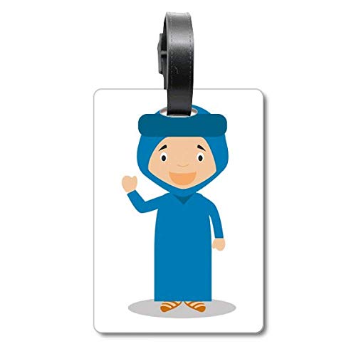 Étiquette pour valise Algérie bleu Smile idéale pour vos vacances d'été