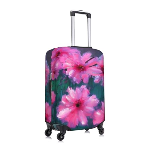 Pink Flowers Luggage Covers For Suitcase Approved,Suitcase Cover Protector Fit 18-32 InchLuggage3