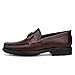 Men's Luxury Coffee Leather Penny Loafers, Classic Fashion Handmade Dress Shoes Casual Slip-on Loafer for Mens, 9.5