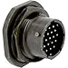 Itt Cannon Jam Nut Connector Receptacle, Size 12, 10 Position, Panel - KPT07E12-10P