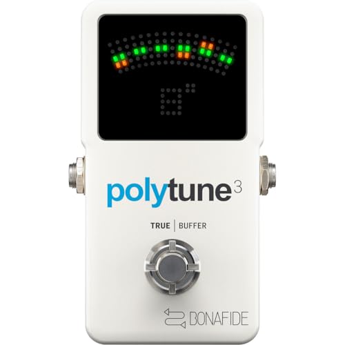 Polyphonic Guitar Tuner Pedal POLYTUNE3 LED Buffer Black 1/4 Inch Jack