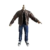 1/12 Action Figure Clothes,Leather Jacket for 6 inch Male Action Figures,6 inch Male Jackets. (Old Crafted Design-Brown)