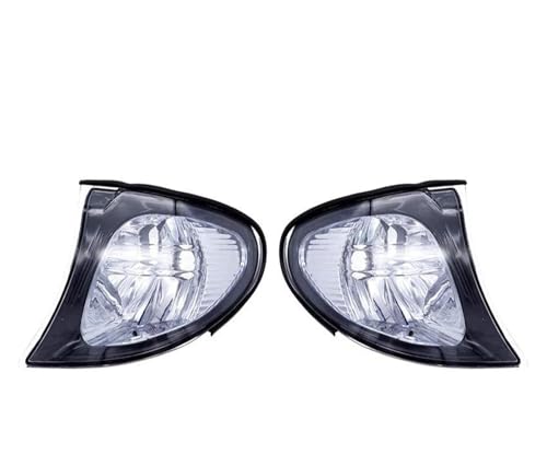 Feu circulation diurne BMW E46 avec marqueur d'angle LED et couvercle lampe cristal