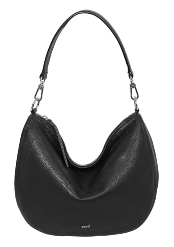 Sac hobo ABRO Leather Dalia Mina noir avec détails en nickel élégants