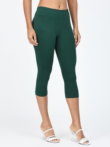 Image of Robinbosky Premium Stretchable Cotton Capri Legging for Women | Suitable for Formal wear & Casual wear | High-End Elastic Makes. The Leggings Squat Proof and Durable for Travel, Yoga, & Workout.