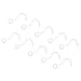 Ruifan 10pcs Clear Bioflex Nose Ring Stud Retainer Body Jewelry Piercing 20 Gauge 2 mm Top Retainer, Metal Free, Allergy Free