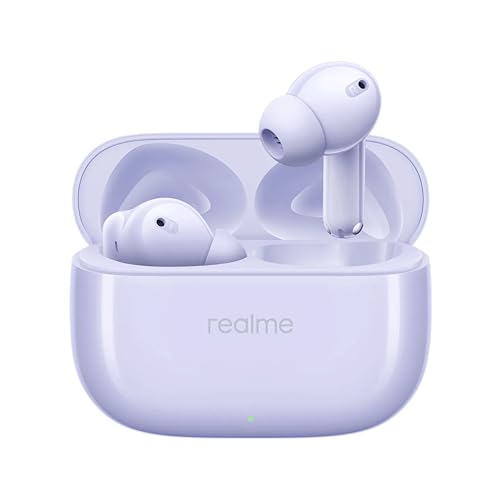 Image of (Refurbished) realme Buds T310 Truly Wireless in-Ear Earbuds with 46dB Hybrid ANC, 360 Spatial Audio, 12.4mm Dynamic Bass Driver, Upto 40Hrs Battery and Fast Charging (Monet Purple)