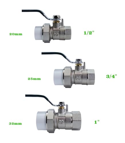 Robinet à bille en laiton PPR 20mm DN15 mâle pour tube à fusion thermique - 6
