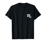 T-shirts avec une élégante impression blanc du signe du zodiaque Scorpion.