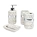 Produktbild Homevibes Badezimmerzubehör-Set, Keramik-Badezimmer-Set, komplettes Badezimmer-Set, 4-teilig, bestehend aus Seifenschale, Seifenspender, Bürstenhalter und Glas