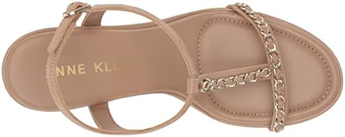 Anne Klein Women's Sloan Wedge Sandal, Nude, 8.5 | Image 4