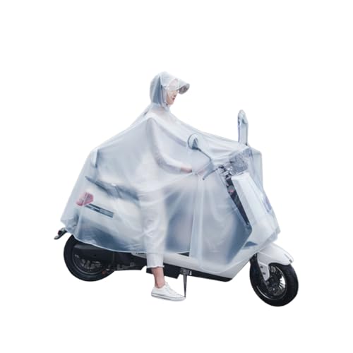 LIGHTAOTAO Moto Eléctrico de PVC para Adulto Mono Práctico y Ligero Chubasquero Unisex para Exteriores Talla Xxxxl Color Blanco Mate