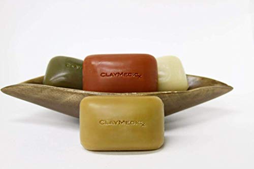French Yellow Clay Bar Soap By CLAYMEDICX - Infused with Olive Oil - Gently Exfoliate, Stimulate Circulation - All Natural, Moisturizing & Hydrating - Fixes Dry, Sensitive & Irritated Skin - 5 OZ