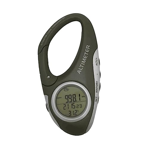 BRIGHTFUFU Multi-Function Carabiner Altitude Meters Lightweight Thermometer for Hiking