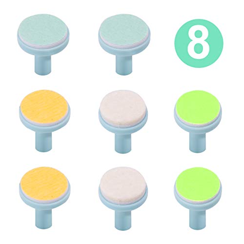 Baby Nail File Replacement Pads, Grinding Heads Polish Disc for Electric Nail Trimmer by Consevisen and Other Brands, Toes Fingernails Care for Infant Toddler Kids (8 Pack, Teal)