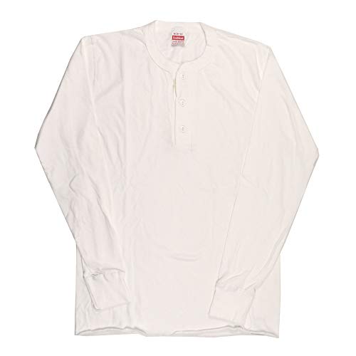 Healthknit ヘルスニット ヘンリーネック Tシャツ US コットン ベーシック 定番 丸胴編み 4本針フラットシーマ 製品染め 906L