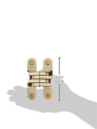 Soss Invisible Hinge Model 216, 20 Minute Fire Rated, Zinc, Bright Brass Exterior Finish, Model Number 216Us3 #TOP3