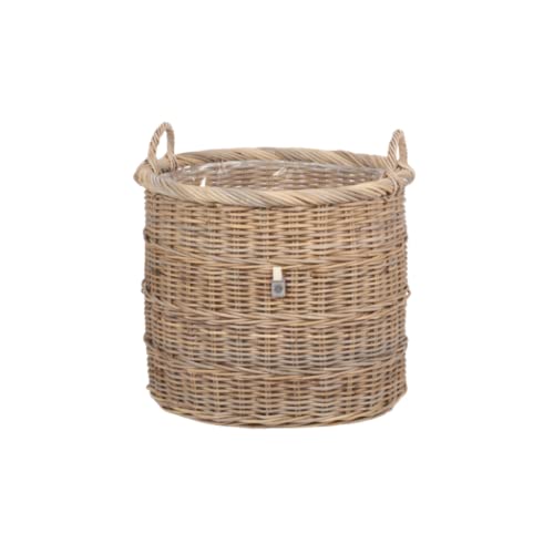 Maine Furniture Co Übergroßer runder Rattan-Übertopf Cover