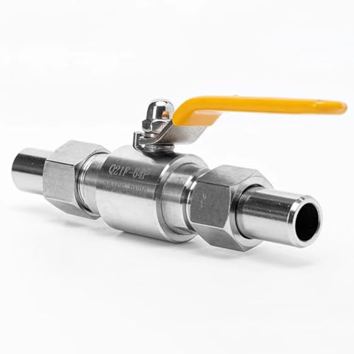 Válvula de bola para fuente de aire tipo T hecha de acero inoxidable DN10 4