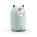 LIXUE Humidificador de Oso, Humidificador Ultrasónico con Ozonizador y Aromaterapia, más de 8 Horas de Autonomía, Capacidad 300ML,Verde