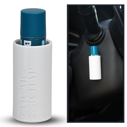 CarChap Car Lip Balm Holder, White, Made in USA