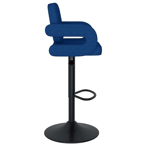 Tabourets de bar bleu en tissu pour cuisine ouverte et repas conviviaux - 3