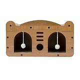 Maison Chat avec 2 Boules en Peluche et Griffoir Couchage et Mobilier pour Chats pour Salon, Hall D'entrée, Balcon Fermé, Chambre à Coucher, L'animalerie, Café