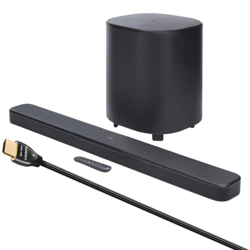 Image of JBL Bar 500MK2-5.1 Channel soundbar System with Dolby Atmos, MultiBeam 3.0 with Wireless subwoofer (6.5 inch) with High Speed 2.1 HDMI Cable - 8K /10K, 48Gbps - 2.25m