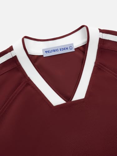 Aelfric Eden Jersey Shirts Women Oversized Mesh V Neck Graphic Tees Y2k Color Block Short Sleeve T Shirt Tops