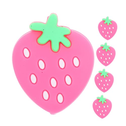 WOONEKY Tennis Dampener 5 Pack Mini Shocks Absorber for Racket Lightweight Quick Install Decorative Strawberry Shape