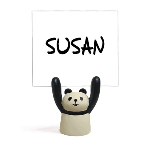 Porte-mémo Susan panda pince note décoration bureau personnalisable