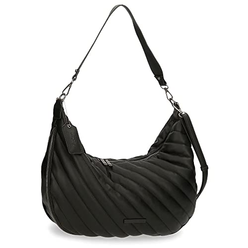 Pepe Jeans Kylie Bolso Hombro Negro 42x27x7 cms Piel sintética