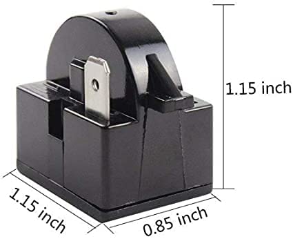 1 pin QP2-4.7 Start Relay and Overload Kit | Fits Mini Fridge,Compact Refrigerator,Beverage & Wine/Beer Cooler,Deep Freezer