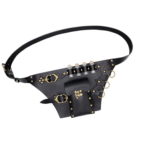 Ceinture alchimiste cosplay vintage avec pochette de taille homme