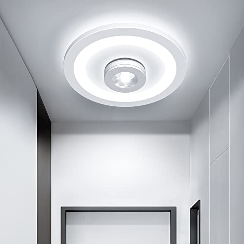 namito Plafonnier LED 24W, 6000K LED Luminaire Plafonnier Couloir, 2880LM Moderne Lampe Plafond Etanche avec Spot de Plafond pour Chambre Salon Cuisine Salle à Manger Balcon, Rond Blanc Cover