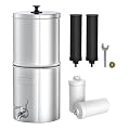 Waterdrop 1.5 Gallon Countertop Water Filtration System, NSF/ANSI 42&372 Certified Black Carbon Elements, Fluoride Filters, Reduce Up to 99% Chlorine, for Home, RVing, Camping, Off-Grid ?4 Filters?