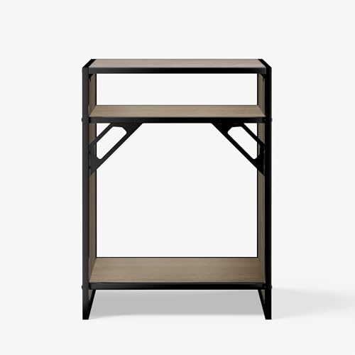 Image of LANDEN Metal Aquarium Cabinet 30 Gallon Fish Tank Stand, Beige Oak