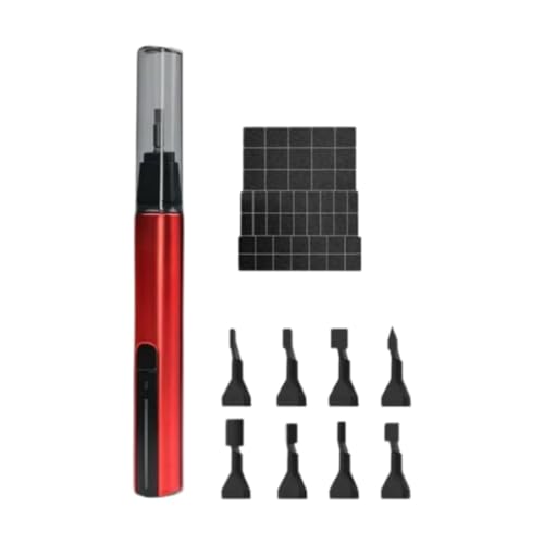 QUXVUIS Bolígrafo lijador eléctrico con 8 cabezales, herramienta portátil versátil, eficiente para manualidades y pequeños proyectos, herramienta manual multiusos con agarre cómodo.