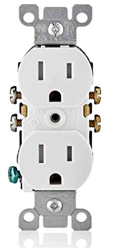 Leviton T5320-WMP M22-Straight Blade Tamper Resistant Duplex Receptacle, 125 V, 15 A, 2 Pole, 3 Wire, White, 3 Pack of 10