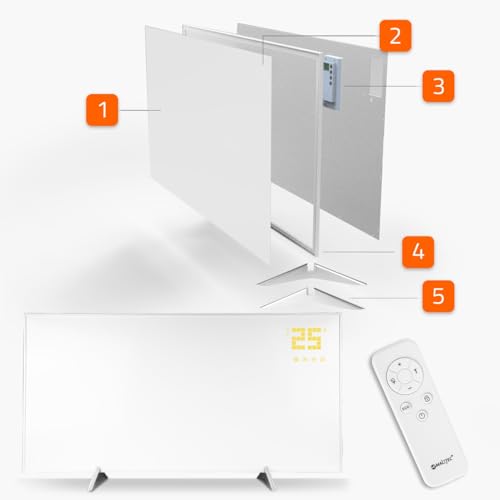 MALTEC INFRAROT- HEIZUNG CARBON770W- PRO WIFI und APP Infrarotheizung Thermostat Timer Heizplatte Heiz-3