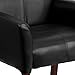 Flash Furniture Taylor LeatherSoft Upholstered Executive Side Reception Chair, Lobby Chair with Cushions and Padded Arms, Black