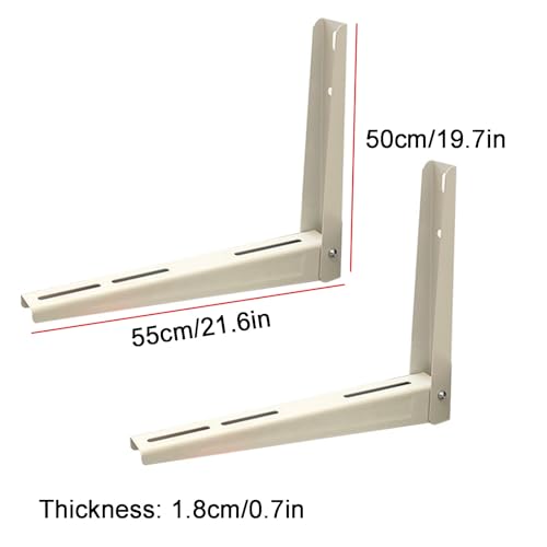 Support mural pliable en acier blanc pour fixer un mini-split sur façade extérieure - 2