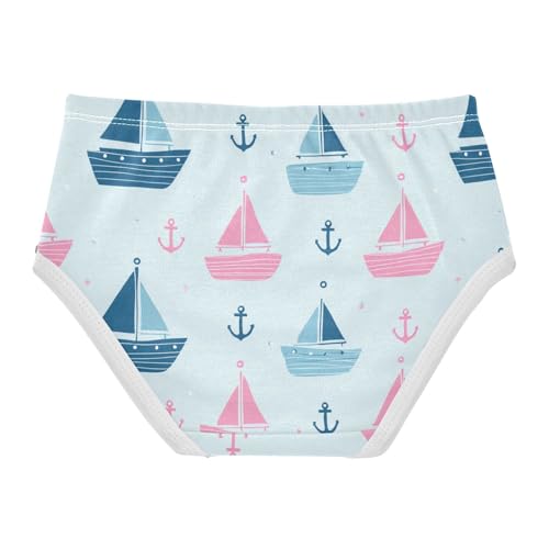 Wusikd Cute Pink Blue Girls' Underwear Cotton Boats Anchor Girls Briefs Soft Toddler Underwear 2T2