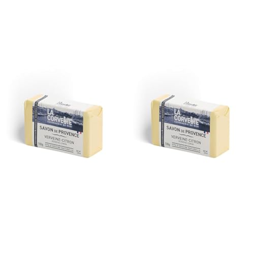 La Corvette, Savon de Provence à la Verveine-citron - 100g - savon main parfumé (Lot de 2)