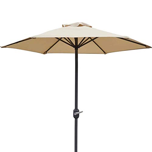 Paraguas de mesa UV70+ con manivela para sombra en terraza