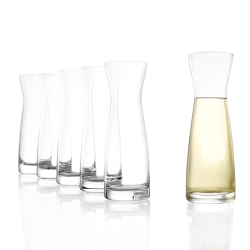 Stölzle Lausitz Caraffa Universale 6 pezzi da 125 ml – Elegante Mini Caraffa in Cristallo Senza Piombo – Per Acqua Succo Latte o Liquori – Lavabile in Lavastoviglie – Prodotta in Germania