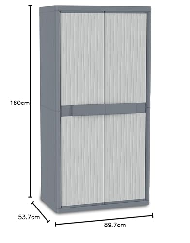 Kunststoffschrank Terry Jumbo 2900 UW mit zwei Türen und verstellbaren Einlegeböden