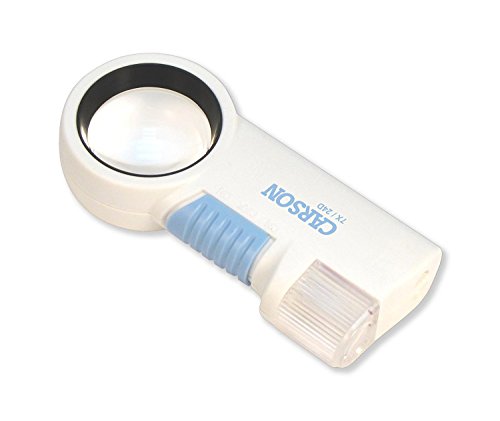 Carson CP-24 - Lupa de Lente asférica con Linterna (7X aumentos) Color Blanco